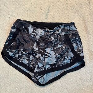 black and white gray marble nike athletic shorts women’s w built in underwear